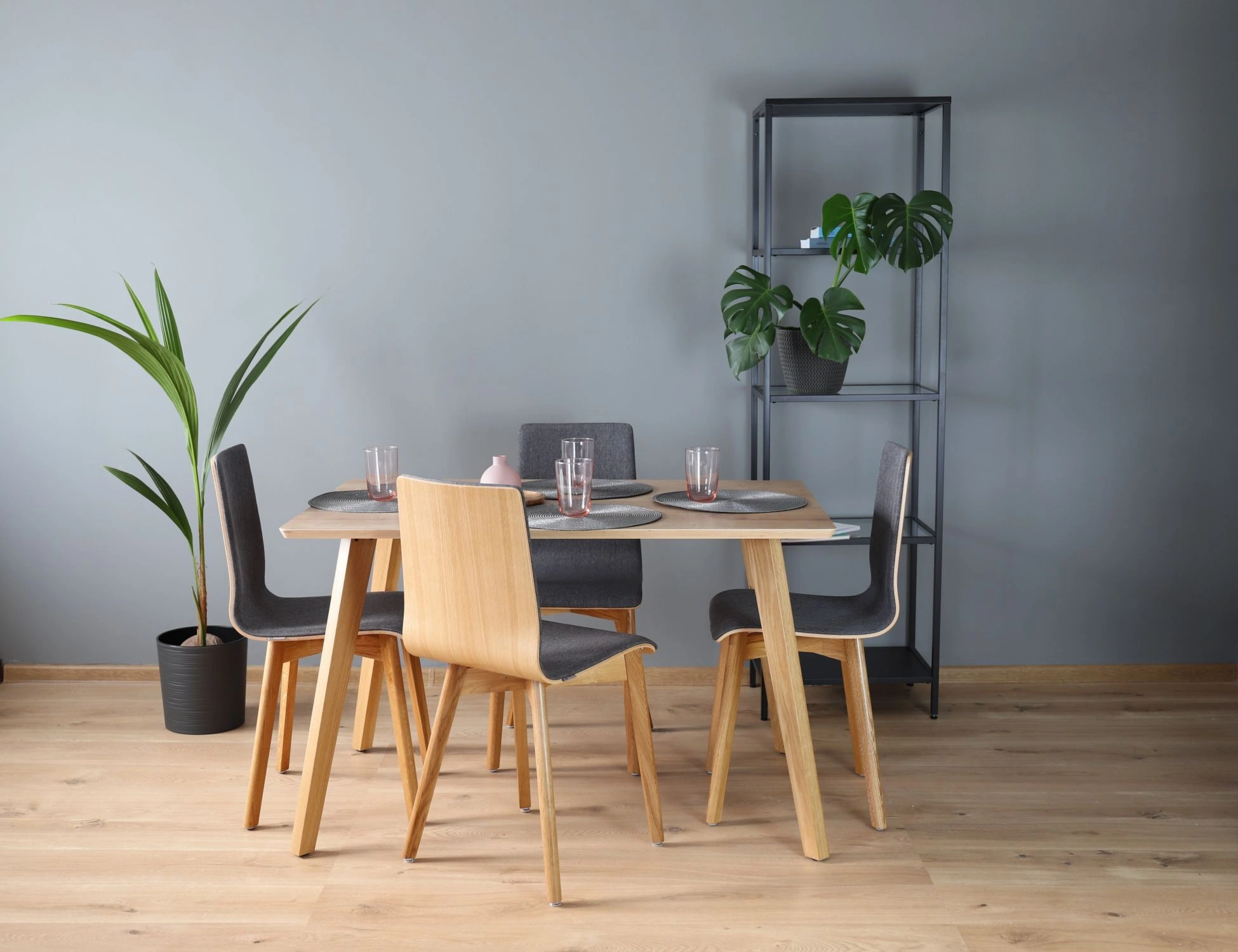 Dining rectangular oak multi 120 - stół prostokątny 120 cm z dębowymi nogami - Stół drewniany dębowy do kuchni jadalni | RetroCegła