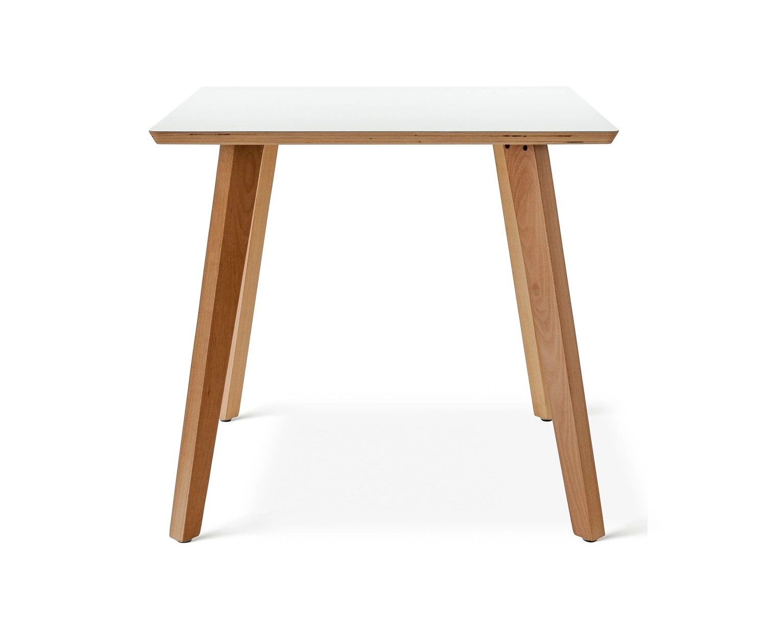 Dining square beech white 80 - stół kwadratowy 80 cm z bukowymi nogami - kwadratowy stół na bukowych nogach | RetroCegła