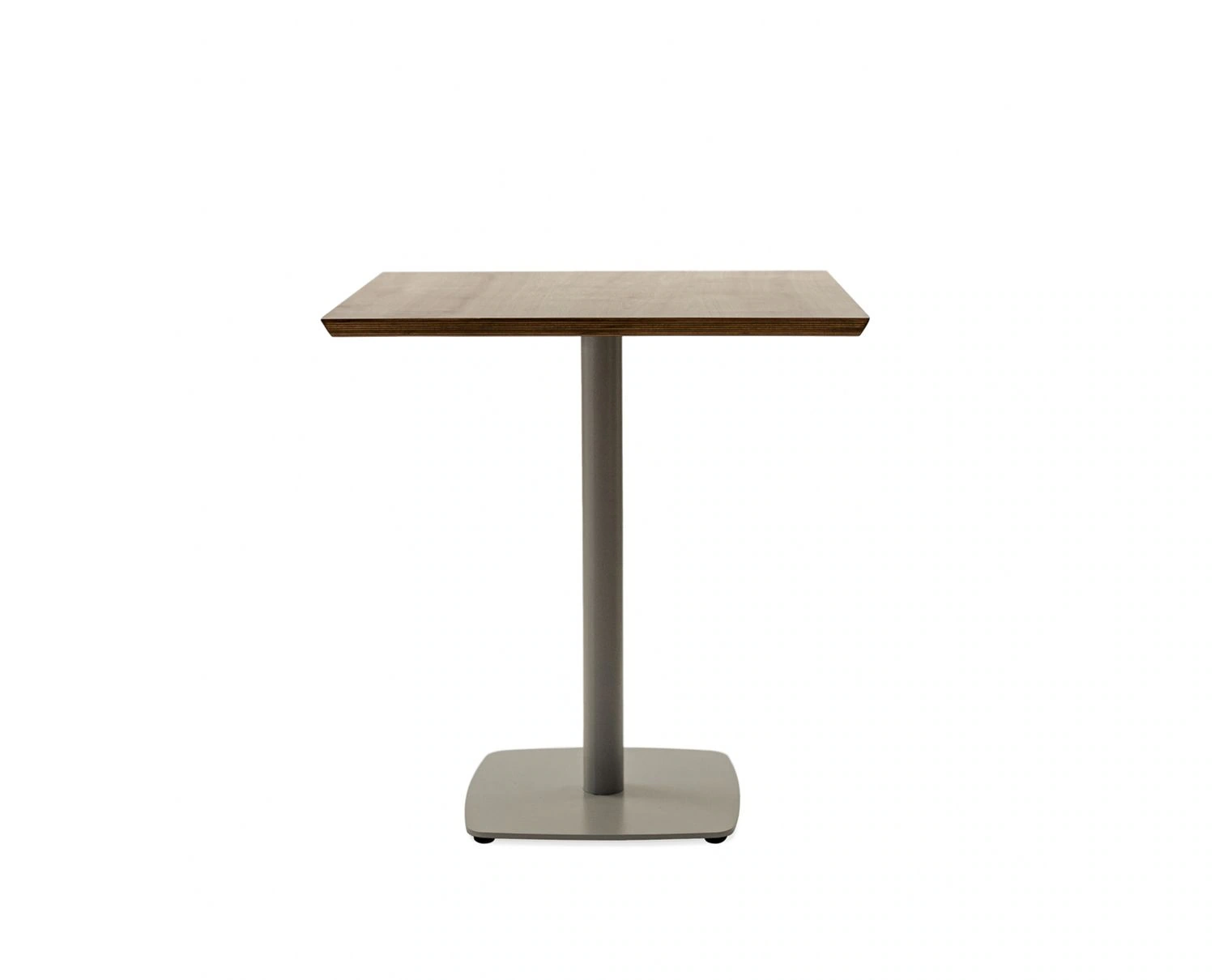 Dining square oak white 02 - stół kwadratowy 80 cm z laminowanym blatem - Kwadratowy stolik do restauracji_kawiarni | RetroCegła