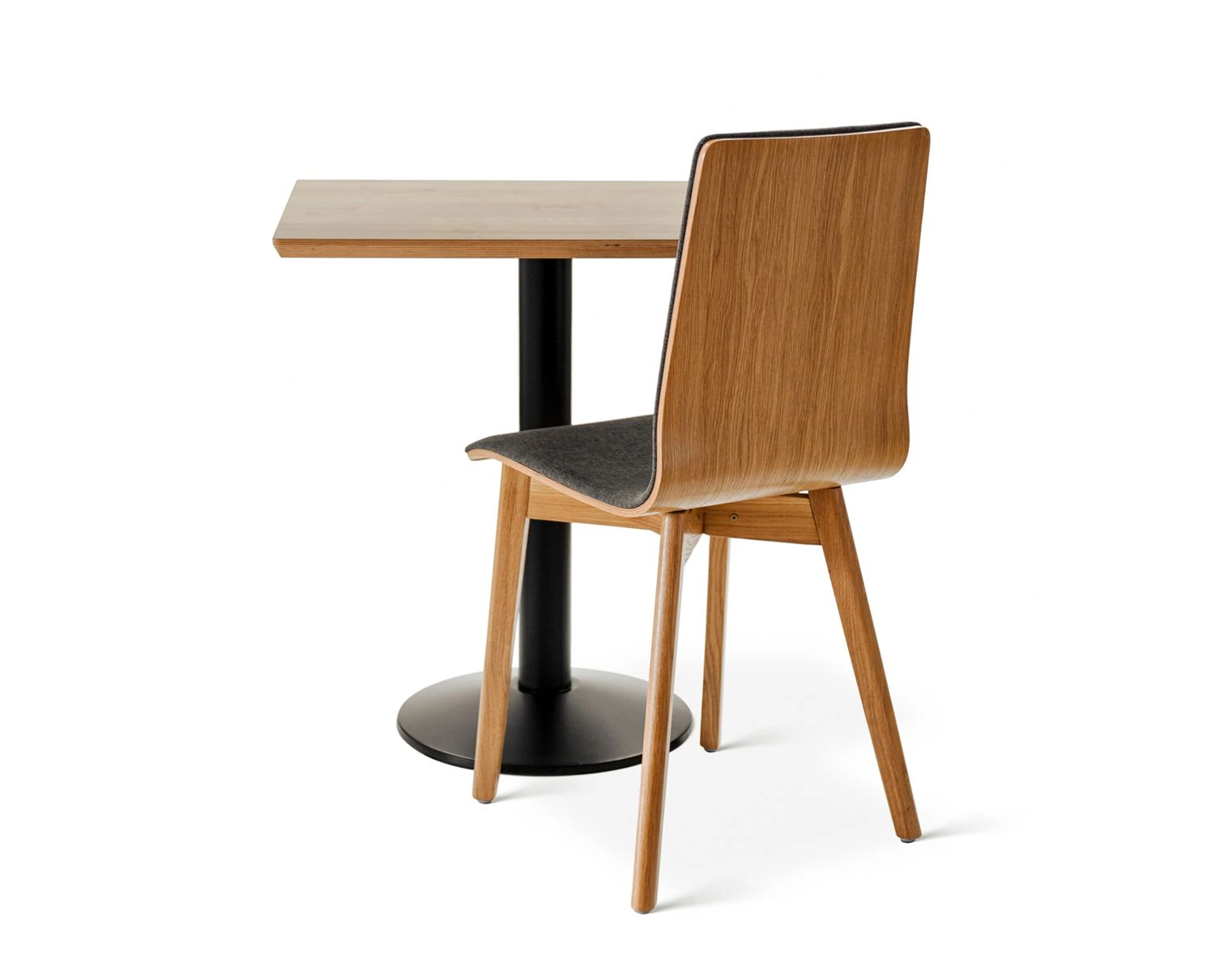 Dining square oak white 03 - stół kwadratowy 80 cm do kuchni i jadalni - Stolik do restauracji kwadratowy | RetroCegła