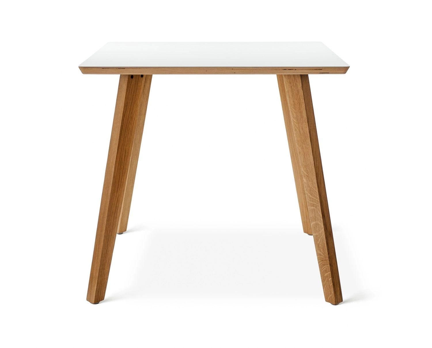 Dining square oak white 80 - stół kwadratowy 80 cm z dębowymi nogami - kwadratowy stół na dębowych nogach | RetroCegła