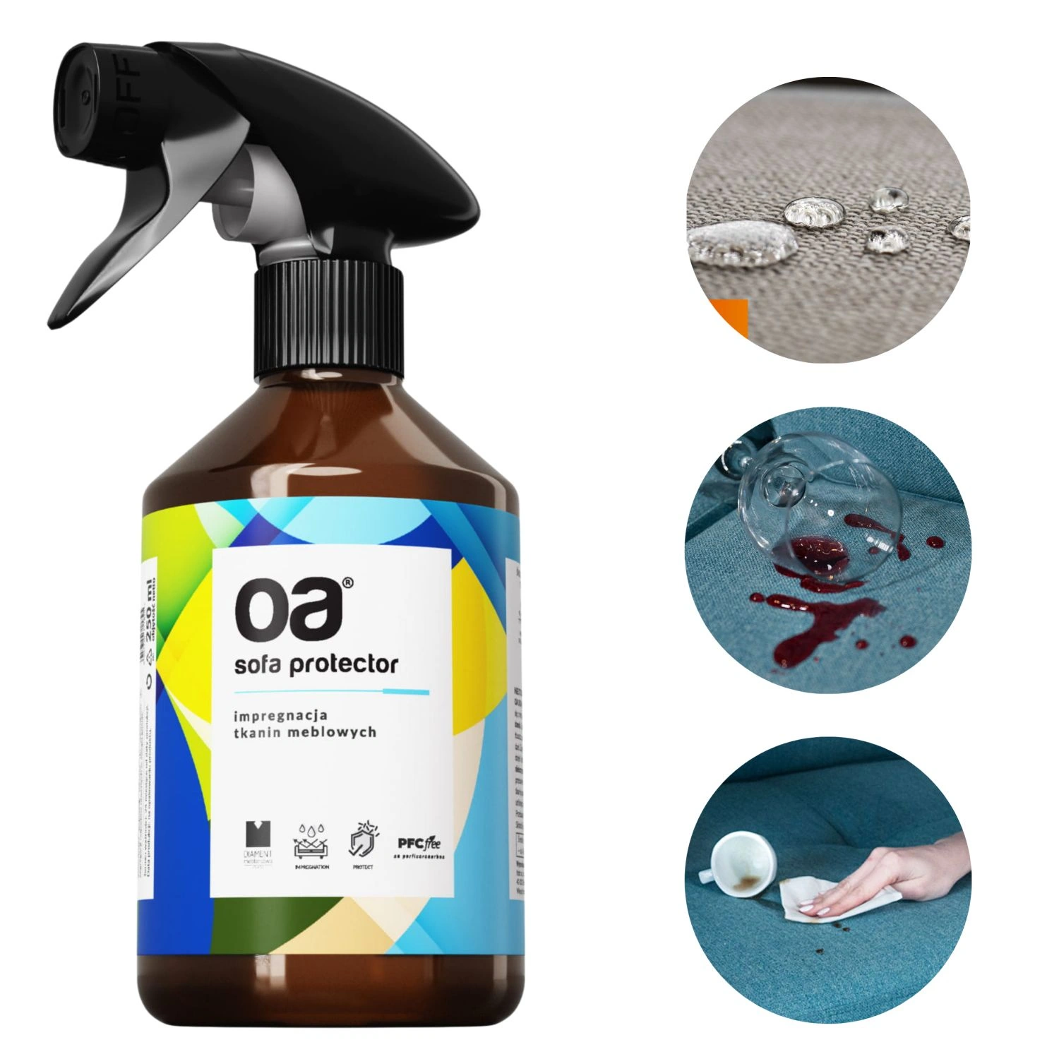 Fabric protector 250 - impregnat do tkanin meblowych 250 ml - PREPARAT DO IMPREGNACJI TKANIN MEBLOWYCH OA SOFA CARE 250 ml | RetroCegła