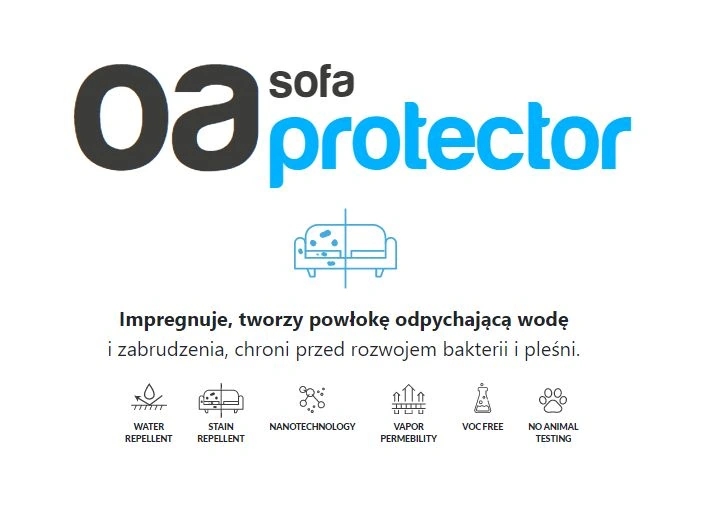 Fabric protector 250 - impregnat do tkanin meblowych 250 ml - PREPARAT DO IMPREGNACJI TKANIN MEBLOWYCH OA SOFA CARE 250 ml | RetroCegła