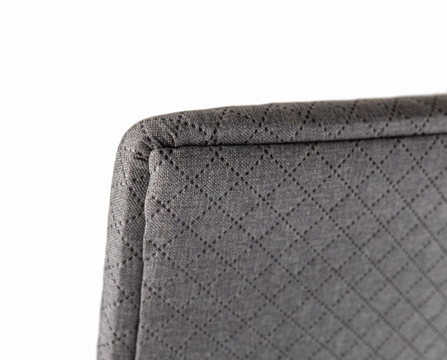 Gloria black quilt - krzesło tapicerowane z czarną ramą - GLORIA GR krzesło do jadalni tapicerowane czarne nogi | RetroCegła