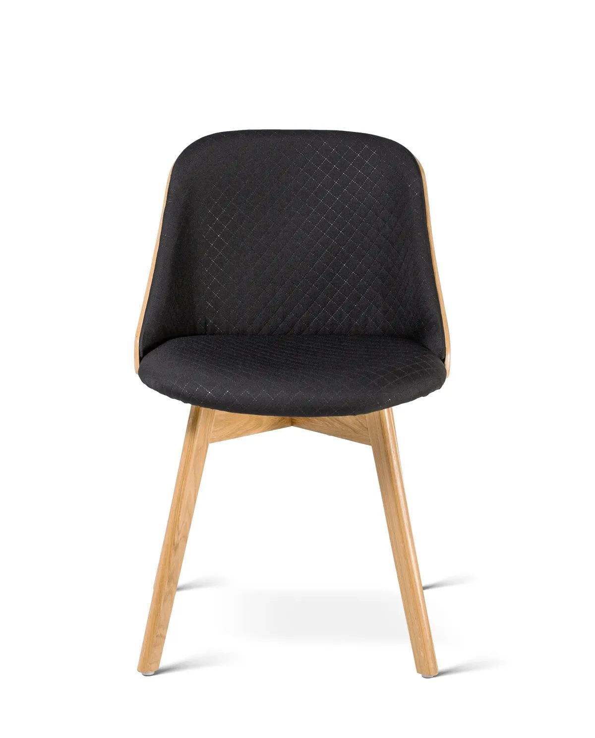 Lord oak lounge quilt - krzesło fotelowe tapicerowane pikowane - Krzesło do salonu jadalni fotelowe dębowe czarne Deltachairs | RetroCegła