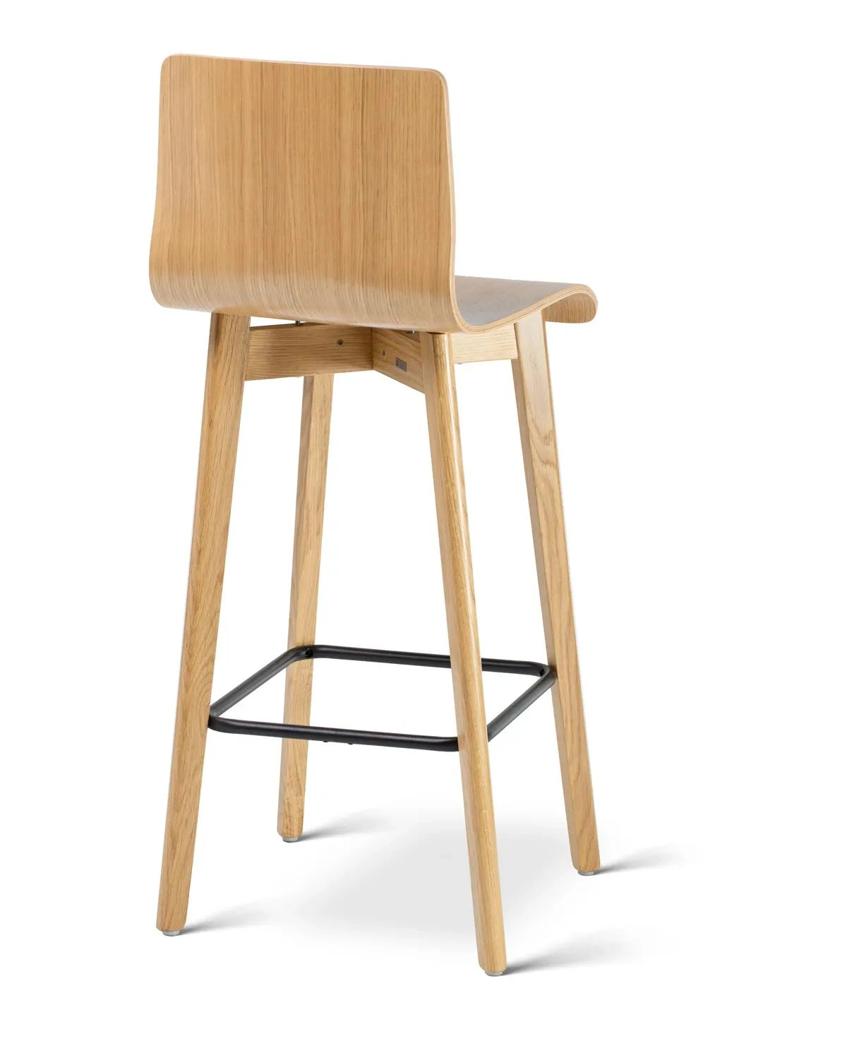 Luka oak h73 natural - hoker dębowy 73 cm bez tapicerki - Krzesło barowe hoker do kuchni dębowe wysokość 73cm Luka | RetroCegła
