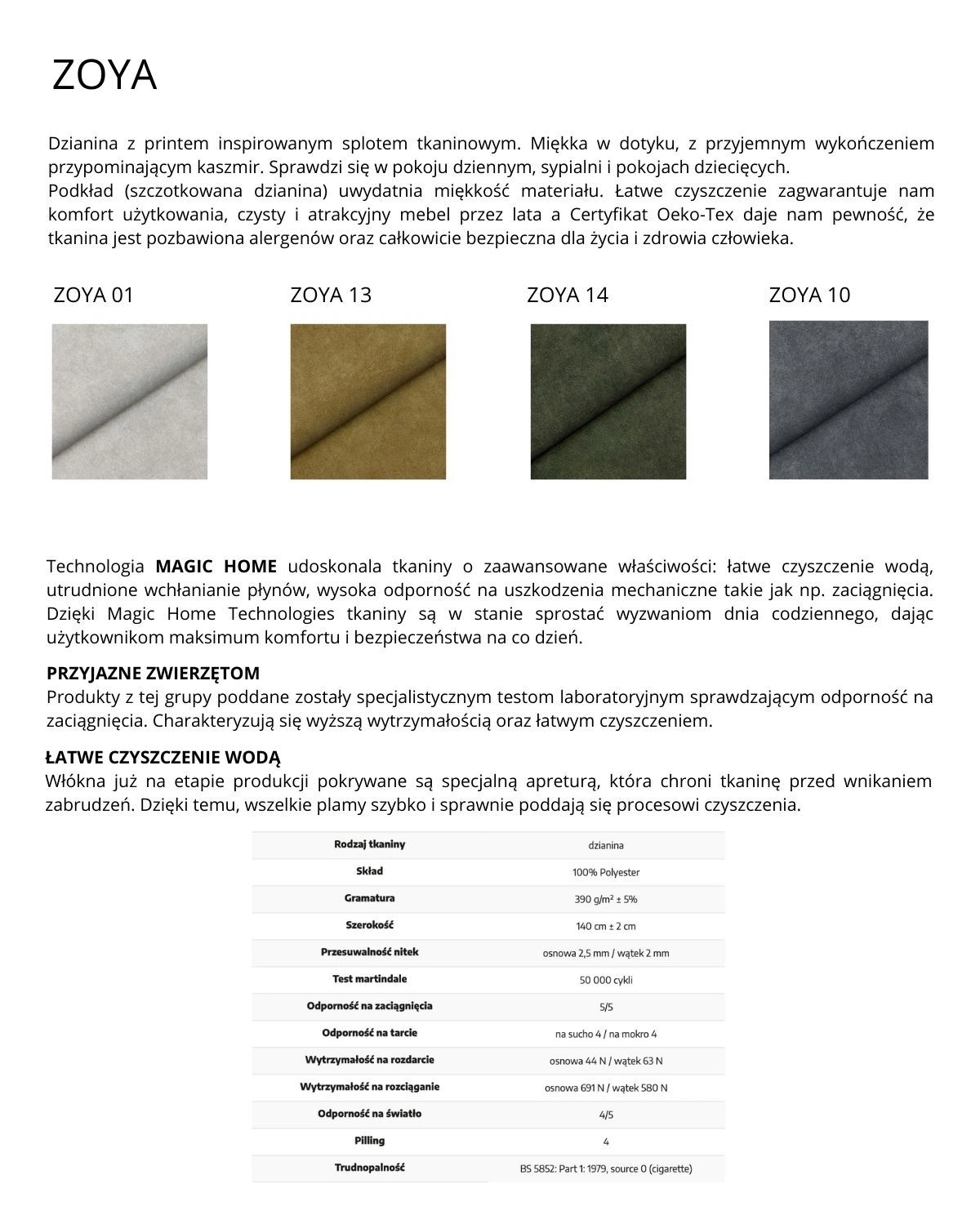 Luka softbeech h65 black graphite - hoker tapicerowany 65 cm z gładką tkaniną - Hoker Luka soft czarno-grafitowy 65cm | RetroCegła