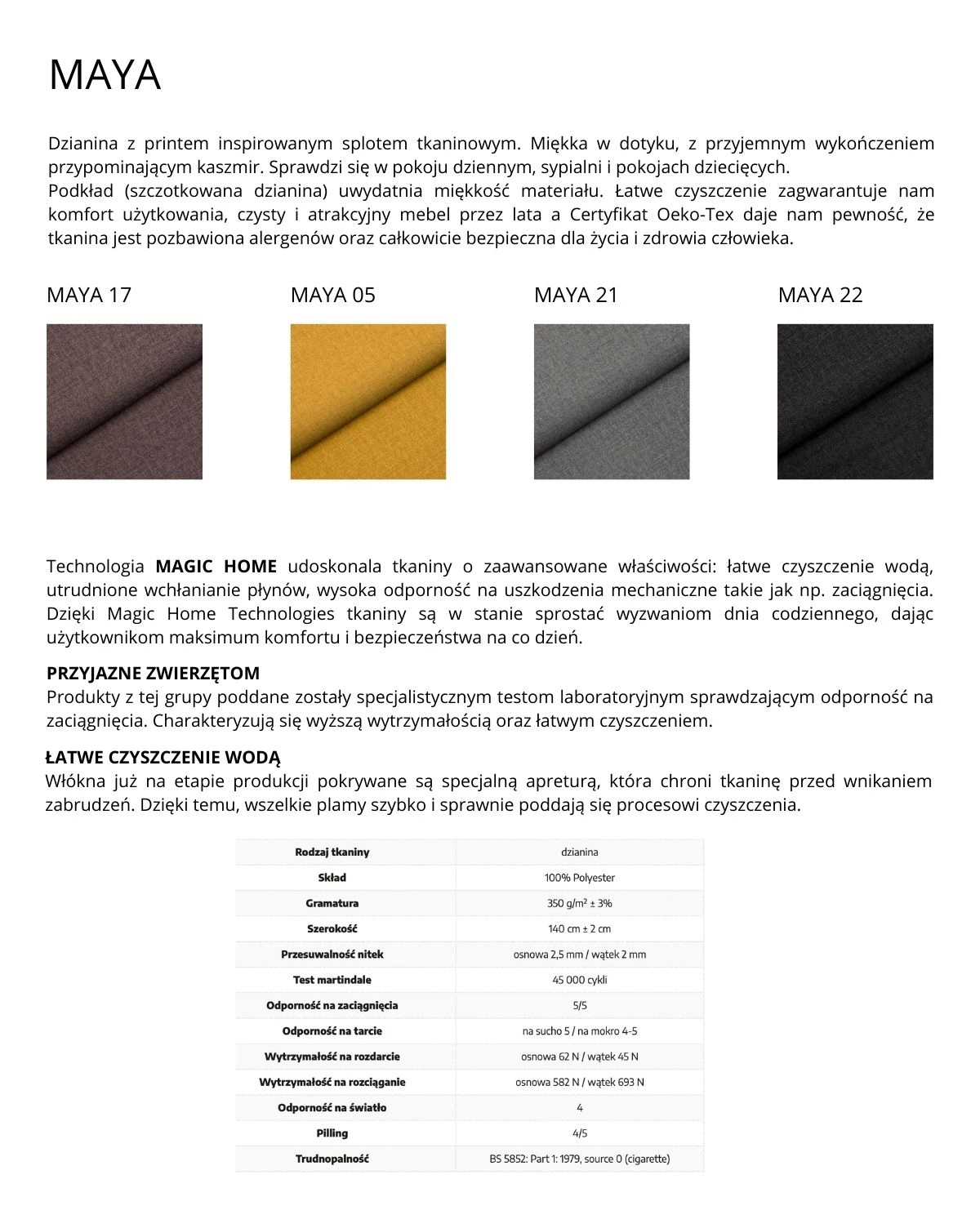 Luka softbeech h65 black graphite - hoker tapicerowany 65 cm z gładką tkaniną - Hoker Luka soft czarno-grafitowy 65cm | RetroCegła