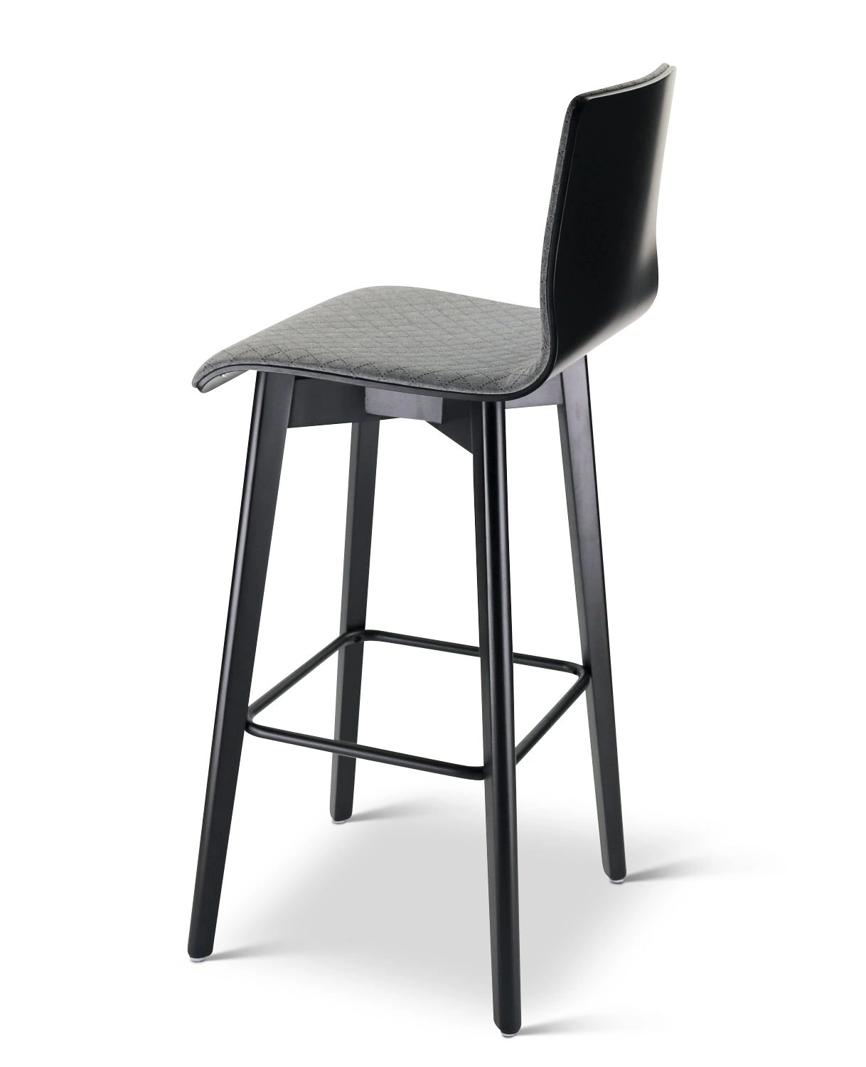 Luka softbeech h73 light grey - hoker tapicerowany 73 cm z jasnoszarą tkaniną - Hoker Luka soft czarny tapicerowany | RetroCegła