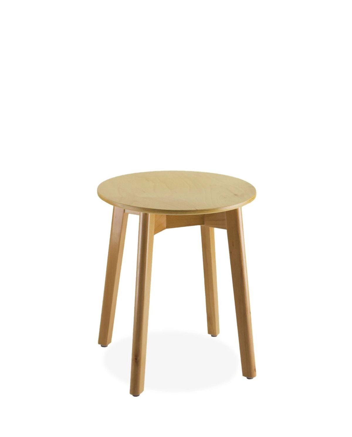 Natural stool beech wood - taboret bukowy z drewnianym siedziskiem - Taboret drewniany do kuchni wygodny | RetroCegła