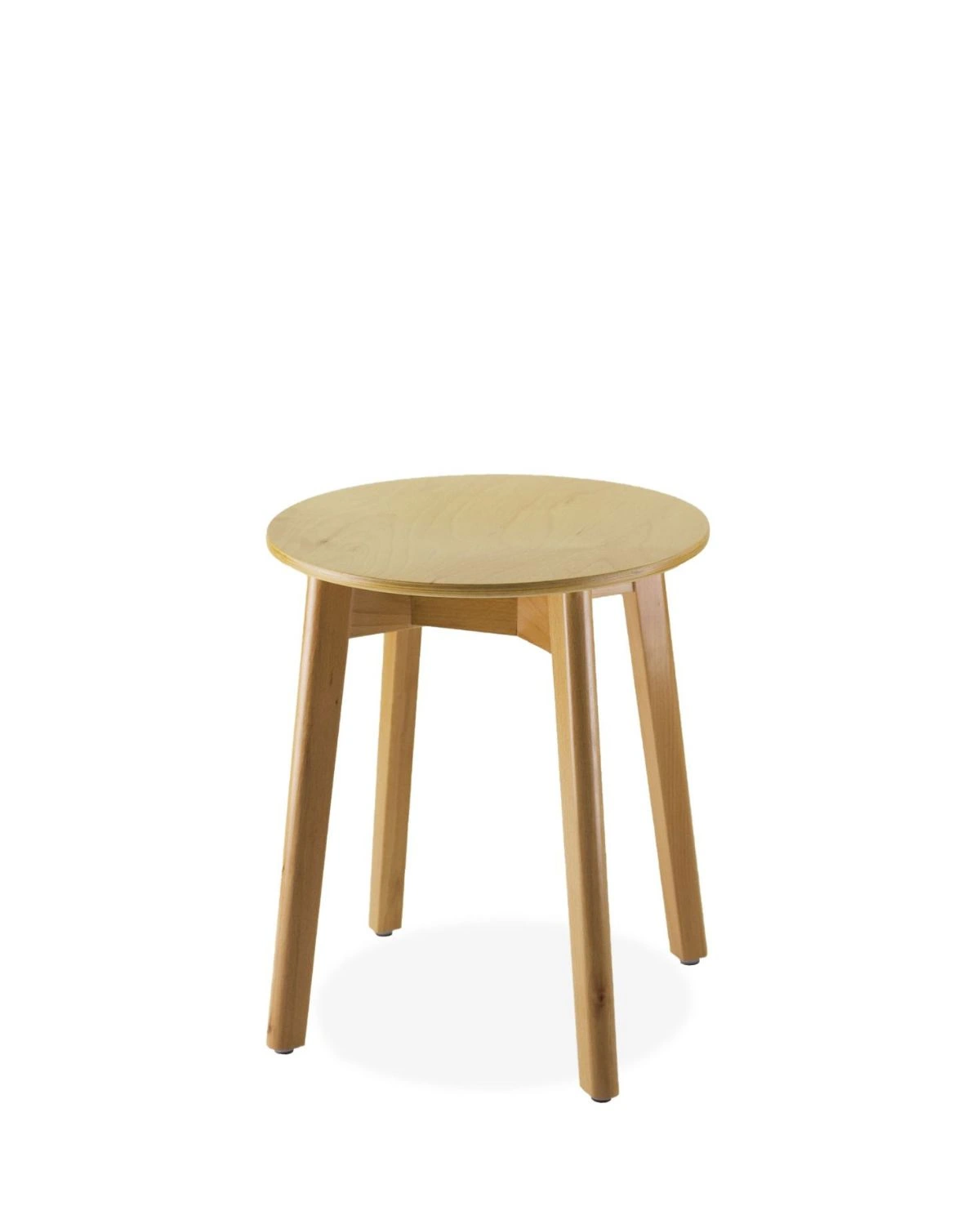 Natural stool beech wood - taboret bukowy z drewnianym siedziskiem - Taboret drewniany do kuchni wygodny | RetroCegła